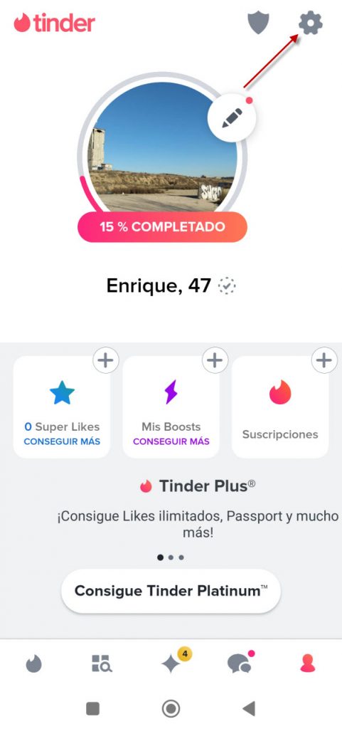 eliminar cuenta Tinder