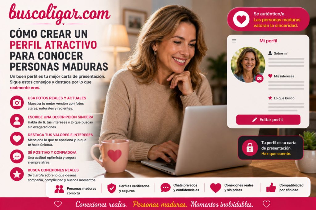Cómo crear un perfil atractivo para conocer personas maduras