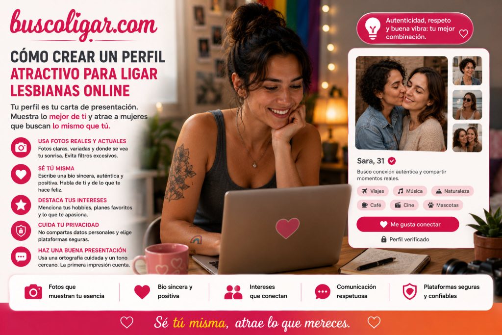 Cómo crear un perfil atractivo para ligar lesbianas online
