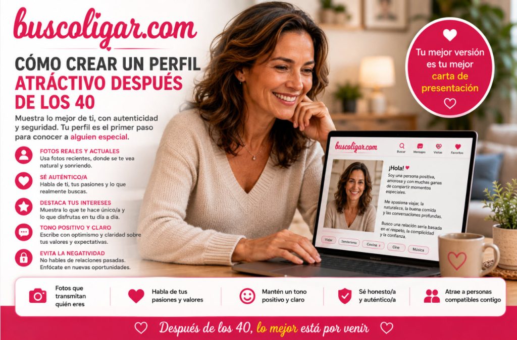 como crear un perfil atractivo después de los 40