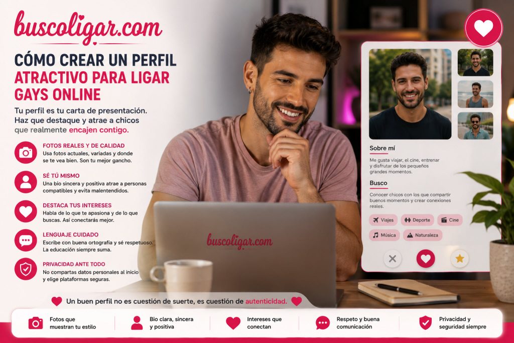 como crear un perfil atractivo para ligar gays online