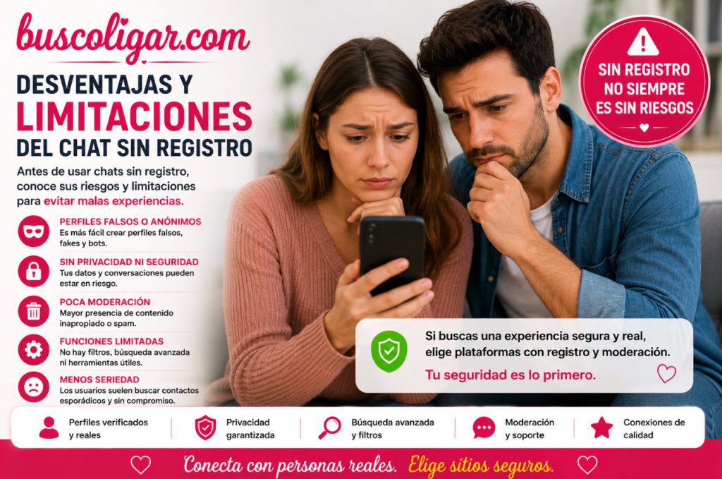 desventajas del chat sin registro